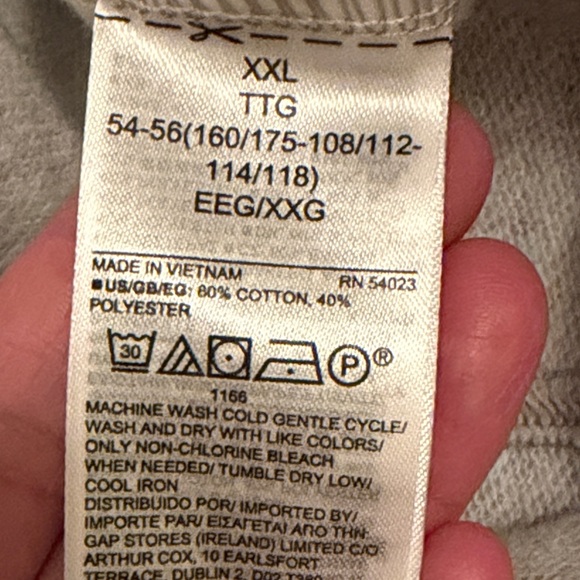 GAP Gray Heather Fleece Joggers / XXL/ NWT - Picture 7 of 14